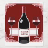 自家製レッド ワインラベル (シングルラベル)