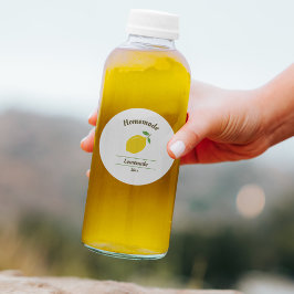 自家製レモネードまたはジャム用レモンラベルシール ラウンドシール