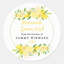 自家製レモンカードキャニングラベル ラウンドシール