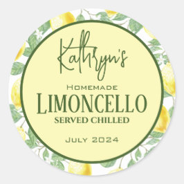 自家製レモン酒・食品・製品ラベル ラウンドシール