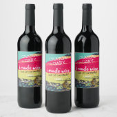 自家製ワイパーソナライズされたンのラベルが絵を描混雑 ワインラベル (ボトル)