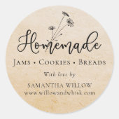 自家製ワイルドフラワークラフトカスタム製品包装 ラウンドシール (正面)