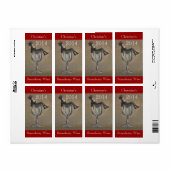 自家製ワインアンティークおもしろいレディーラベルのパーソナライズ ラベル (フルシート)