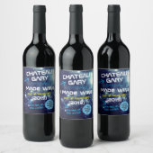 自家製ワインラパーソナライズされたベル宇宙宇宙 ワインラベル (ボトル)