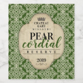 自家製ワインラベルパーソナライズされたダマスク華美 ワインラベル (シングルラベル)