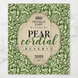 自家製ワインラベルパーソナライズされたダマスク華美 ワインラベル