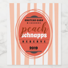 自家製ワインラベルパーソナライズされたレトロストライプ ワインラベル