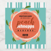 自家製ワインラベルパーソナライズされたレトロストライプ ワインラベル (シングルラベル)