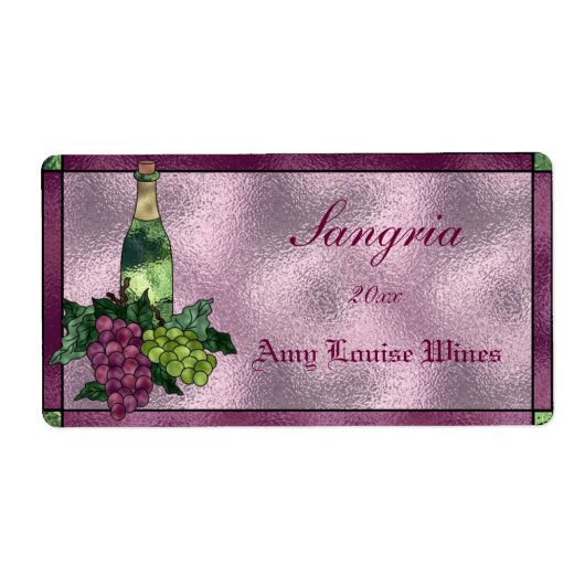 自家製ワインラベル ラベル (正面)