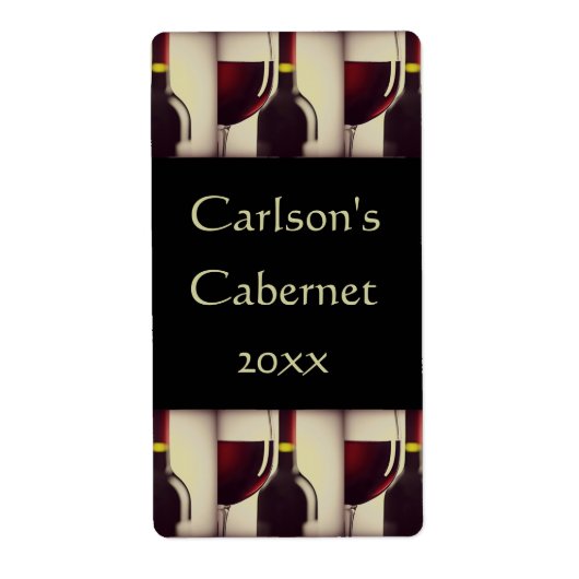 自家製ワインラベル(垂直) ラベル (正面)