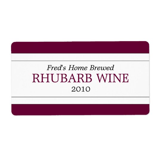 自家製ワイン ラベル (正面)