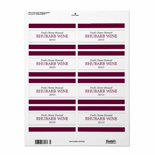 自家製ワイン ラベル (フルシート)