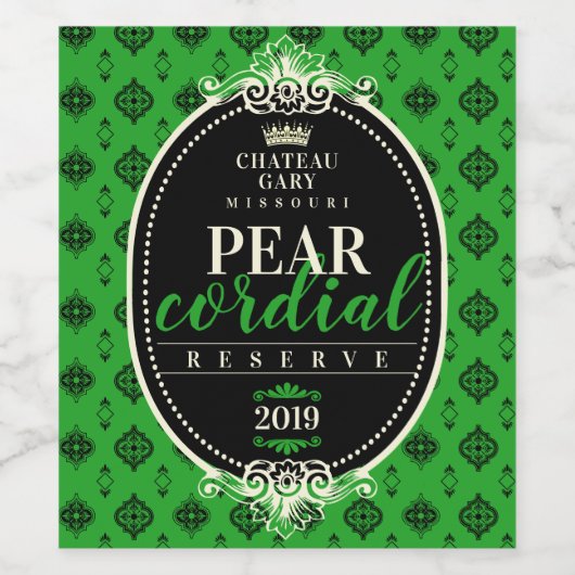 自家製ワイ華美ン結婚ダマスクパーソナライズされた ワインラベル (シングルラベル)