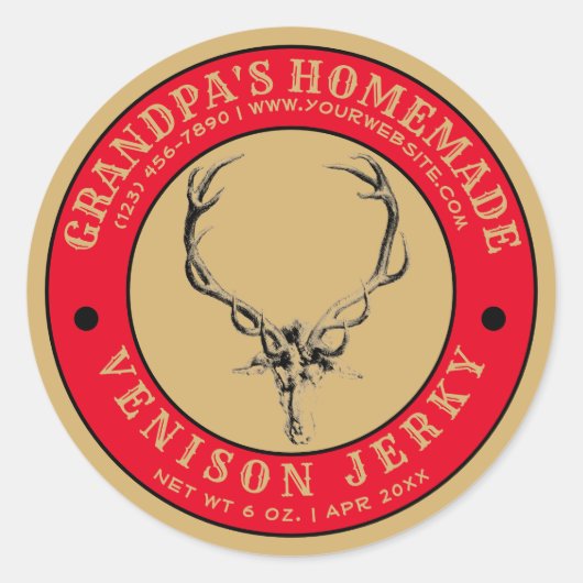 自家製ヴェニソンジェルキーテンプレート ラウンドシール (正面)