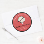 自家製中国のフォーチュンクッキー赤いDIYラベル ラウンドシール (封筒)
