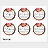 自家製体バター用ステッカーラベル ラウンドシール (シート)