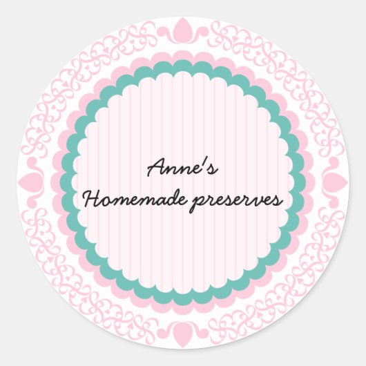 自家製保存用ラベル ラウンドシール (正面)