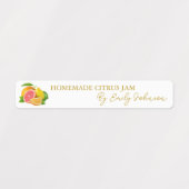 自家製柑橘類混合ジャム薄シールラベル ラベル (デザイン1)