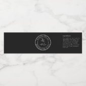 自家製植物性カスタム黒色包装ラベル ペットボトルラベル (シングルラベル)