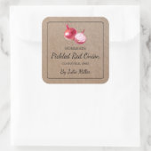 自家製漬け赤オニオンクラフト紙ラベル スクエアシール (バッグ)