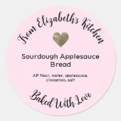 自家製焼いた品独自のDIYラベルを作成 ラウンドシール (正面)