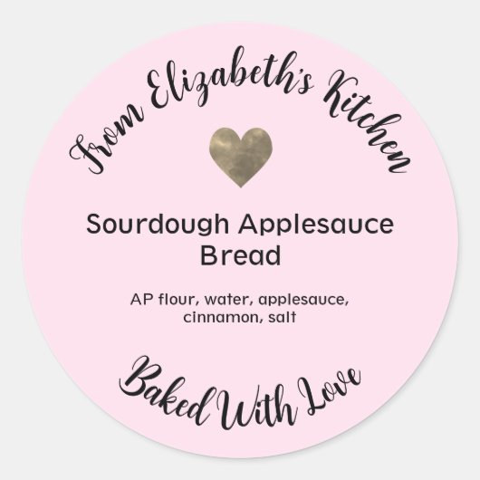 自家製焼いた品独自のDIYラベルを作成 ラウンドシール (正面)