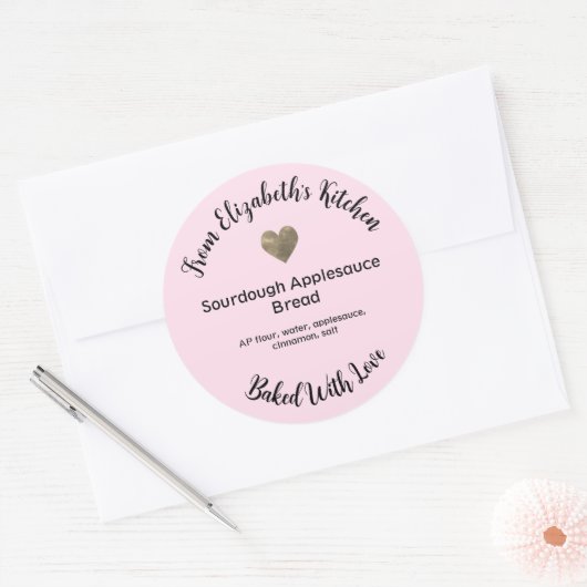 自家製焼いた品独自のDIYラベルを作成 ラウンドシール (封筒)