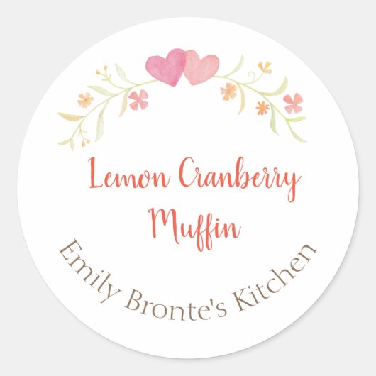 自家製焼き菓子 ハンドメイドキャンドルを保存 ラウンドシール (正面)