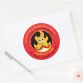 自家製燃カスタム焼おもしろい熱タレーベル ラウンドシール (封筒)