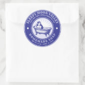 自家製石鹸ヴィンテージラベルテンプレート ラウンドシール (バッグ)