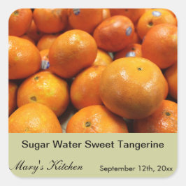 自家製砂糖水の甘いミカン スクエアシール