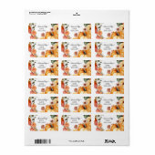 自家製秋の水彩テーマラベル ラベル (フルシート)