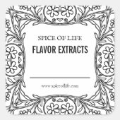 自家製空白のフレーバー抽出ラベル スクエアシール (正面)