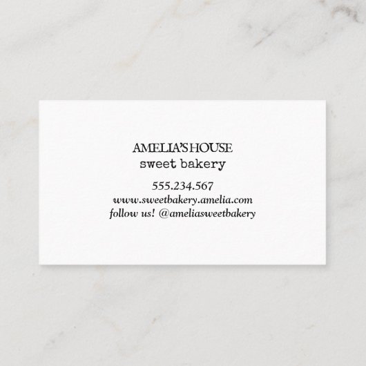 自家製素朴なロゴカスタムシンプル 名刺 (裏面)