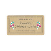 自家製素朴クリスマスクッキーKraft紙 ラベル (正面)