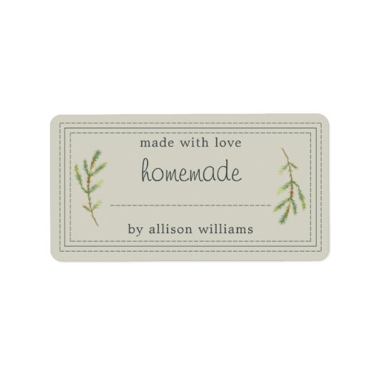 自家製素朴グッズ焼いたジャム缶シルバーグリーン ラベル (正面)