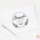 自家製素朴グラノーララベル ラウンドシール (封筒)