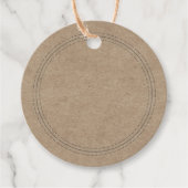 自家製素朴シンプルクラフト紙オ書ンビープ フェイバータグ (正面)