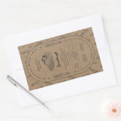 自家製素朴ソース生地コテージ食品法ラベル 長方形シール (封筒)