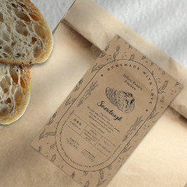 自家製素朴ソース生地コテージ食品法ラベル 長方形シール