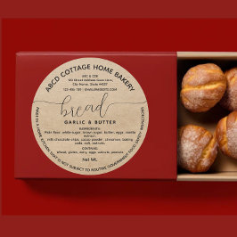自家製素朴パンのレーベルコテージ法ラベル ラウンドシール