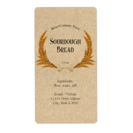 自家製素朴パン小麦リース食品 ラベル