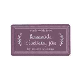 自家製素朴ブルーベリージャムキャニングパープル ラベル