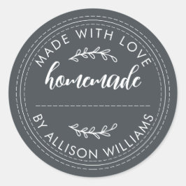 自家製素朴品焼いたのジャム缶オフブラック ラウンドシール