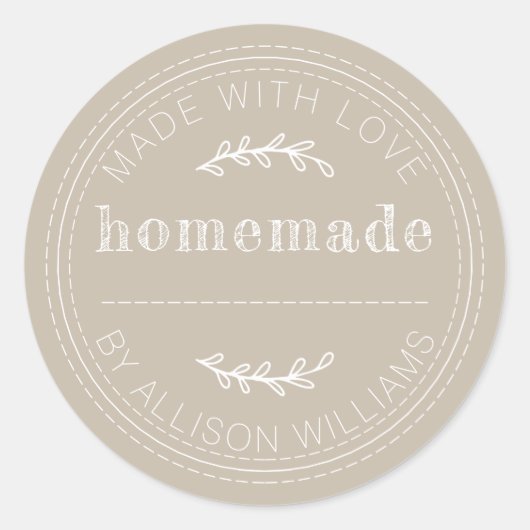 自家製素朴品焼いたジャム缶グレー ラウンドシール (正面)