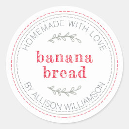 自家製素朴品焼いたバナナパン ラウンドシール