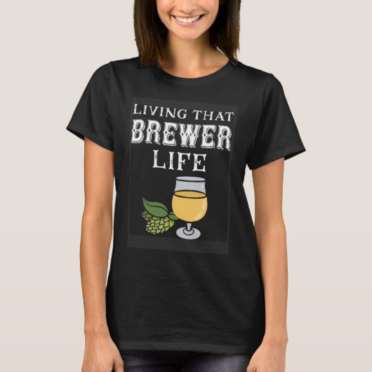 自家製醸造機用の自家醸造用ライフクラフトビール Tシャツ (正面)