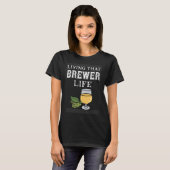 自家製醸造機用の自家醸造用ライフクラフトビール Tシャツ (正面フル)