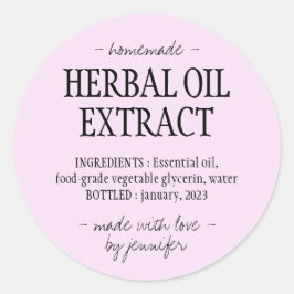 自家製飲料 クリームピンク ハーブオイル抽出物 ラウンドシール