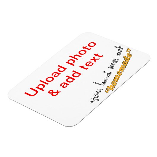 「自家製」で私を持っていた – DIY冷蔵庫用マグネット マグネット (左側)